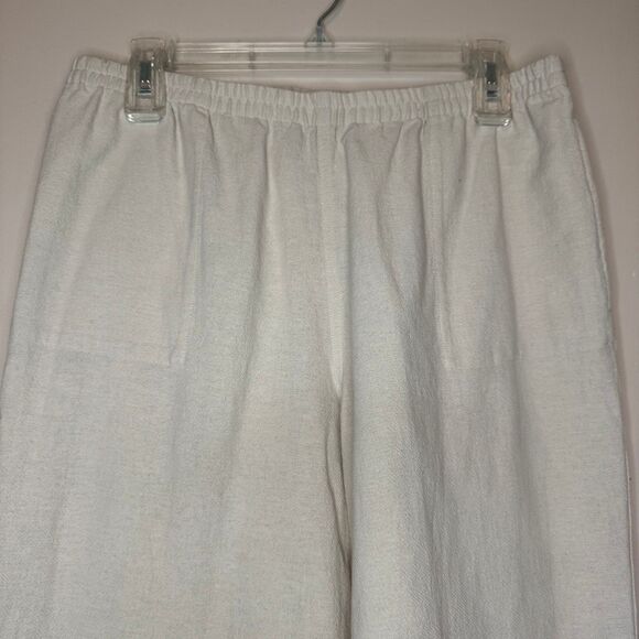 SOFT SURROUNDINGS womens size medium M 100% cotton gauzy button leg casual pants - Picture 2 of 8